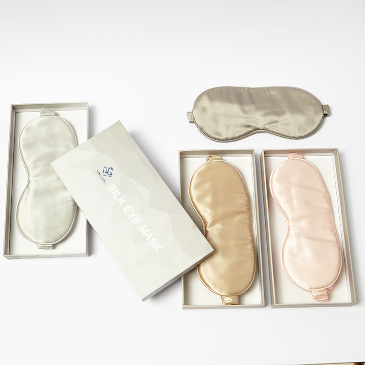 Organic silk sleep masks with custom gift boxes