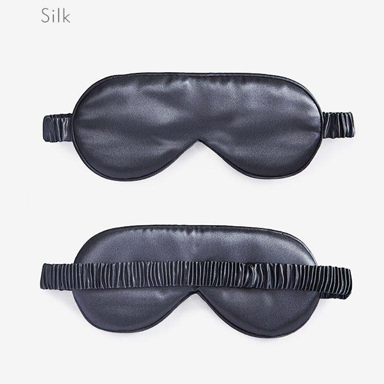  Real black silk eye mask 16,19,22,25MM