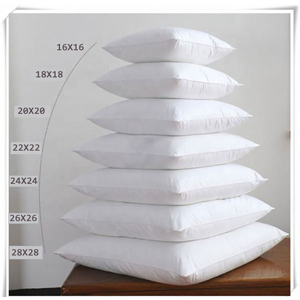 Duck and goose feather cushion core insert with 100% cotton cover