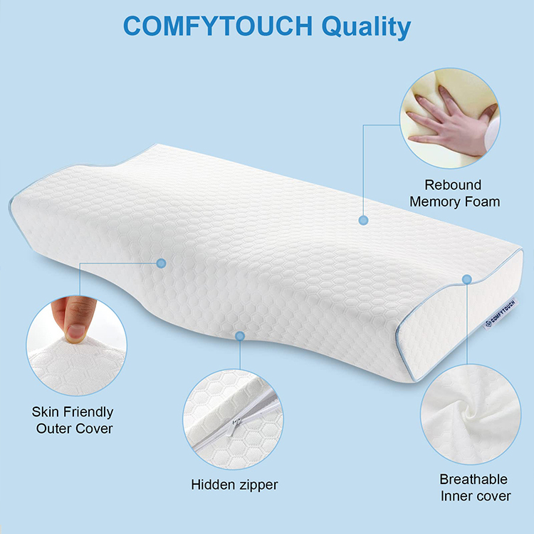 Shredded Memory Foam Bulk Pillow Breathable Ergonomic 