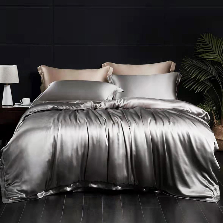 100% Silk Duvet Cover Set Silk Bed Sheet/Pillowcase/