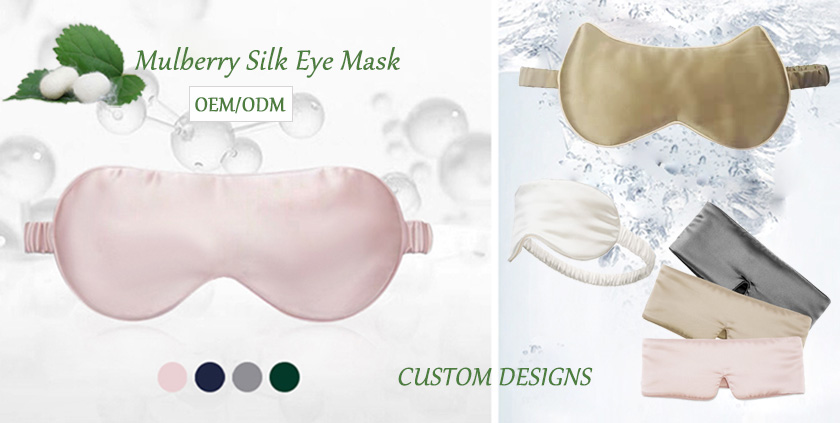 Organic silk sleep masks with custom gift boxes