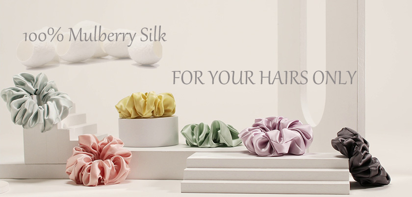 Mulberry Silk Hair Scrunchies