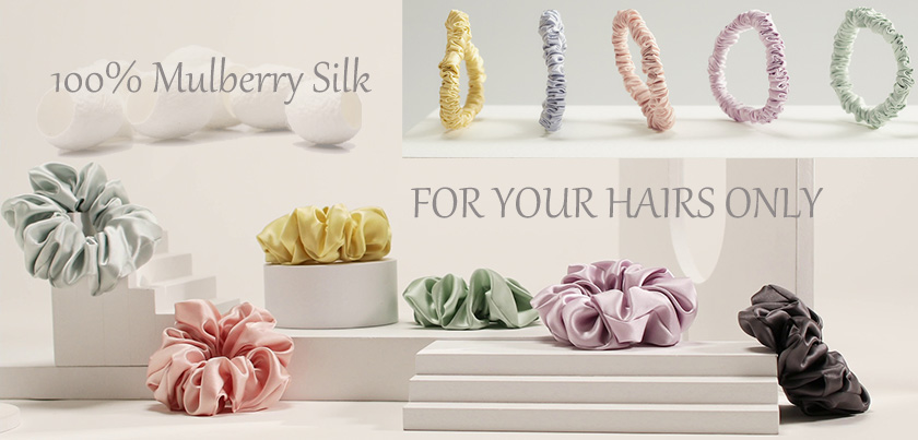 Natural Silk Hair Scrunchies