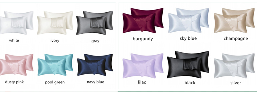 100% Polyester 80gsm Satin Fabric Custom Pillowcases