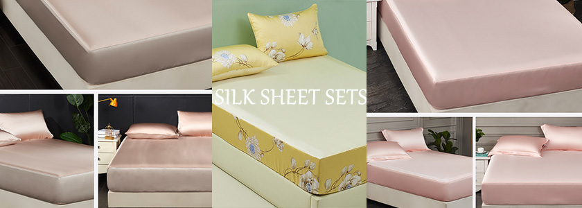 Pure Silk Fitted Sheet Luxury Silk Bed Sheets Set