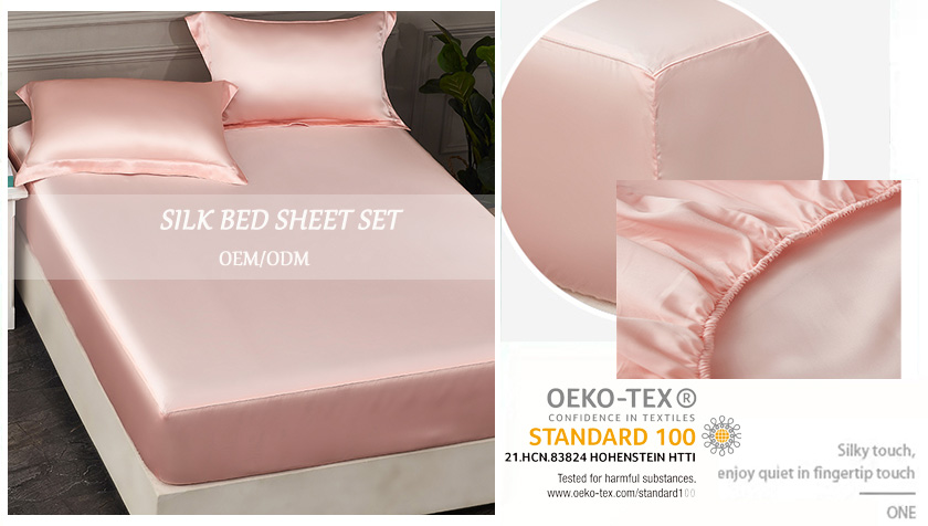 Pure Silk Fitted Sheet Luxury Silk Bed Sheets Set